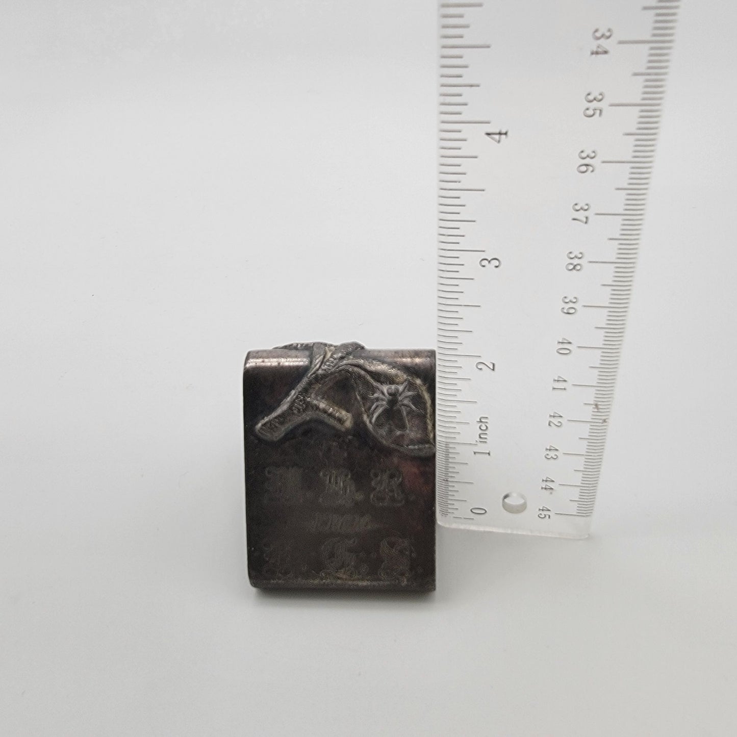 Antique Victorian Silver-Plate Triangular Napkin Ring