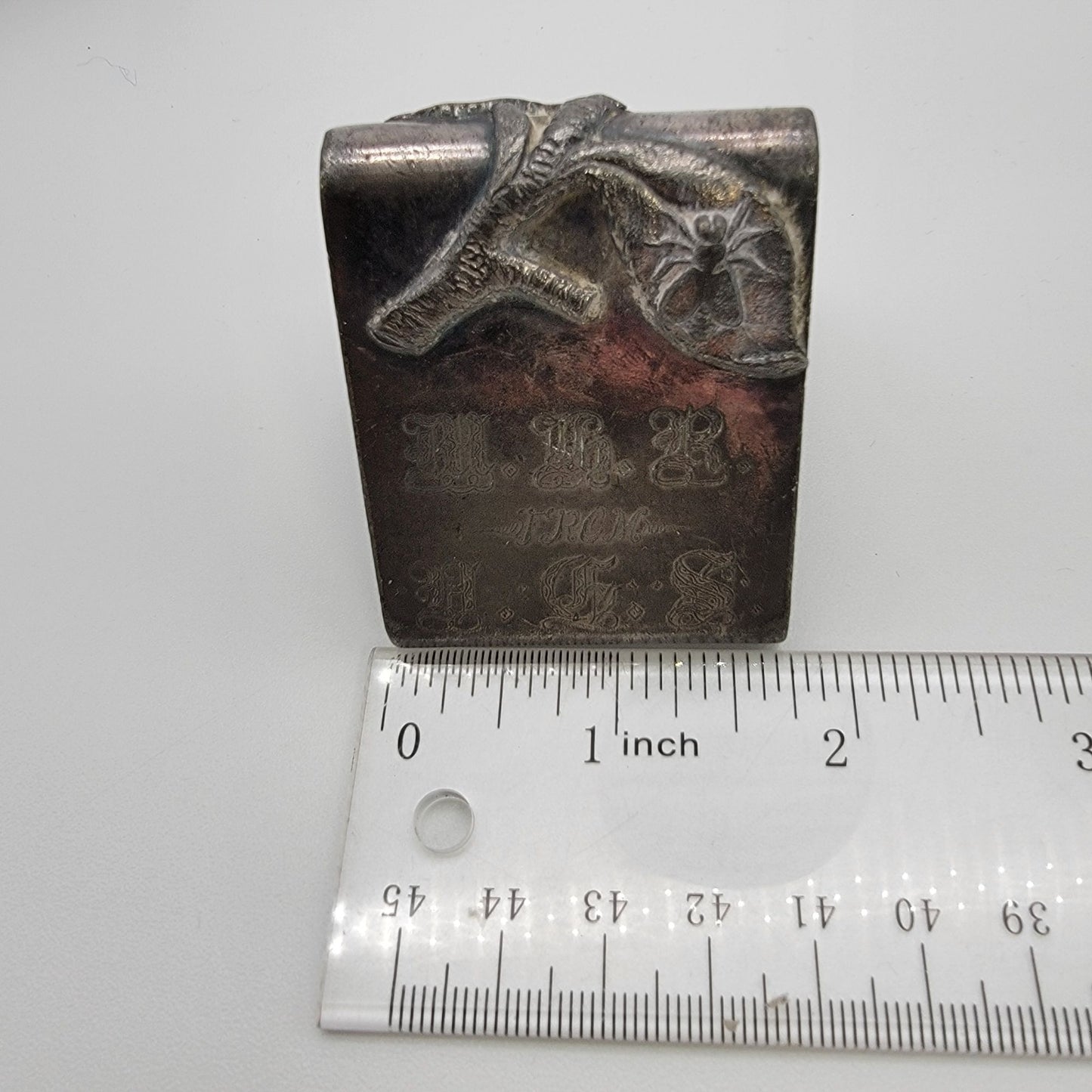 Antique Victorian Silver-Plate Triangular Napkin Ring