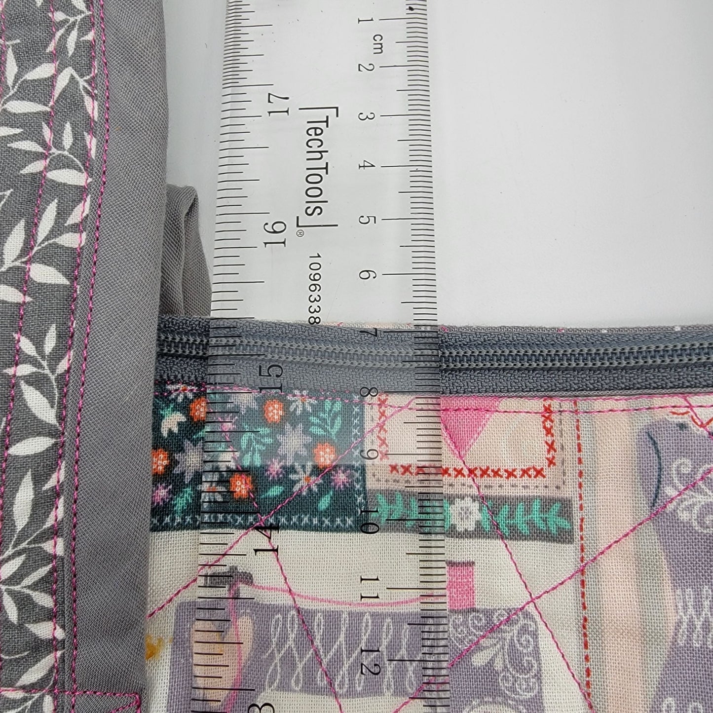 Handmade Quilted Carry-All Sewing Tote Bag With Matching Pouch