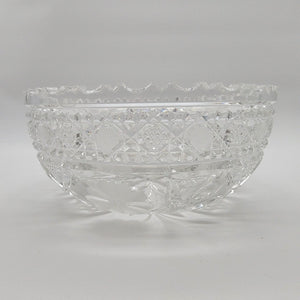 Antique American Brilliant Period McKee Innovation Brilliant Cut Glass Bowl