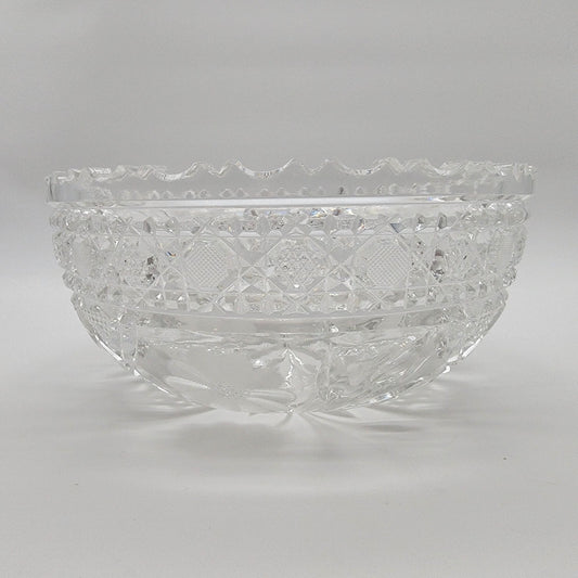 Antique American Brilliant Period McKee Innovation Brilliant Cut Glass Bowl