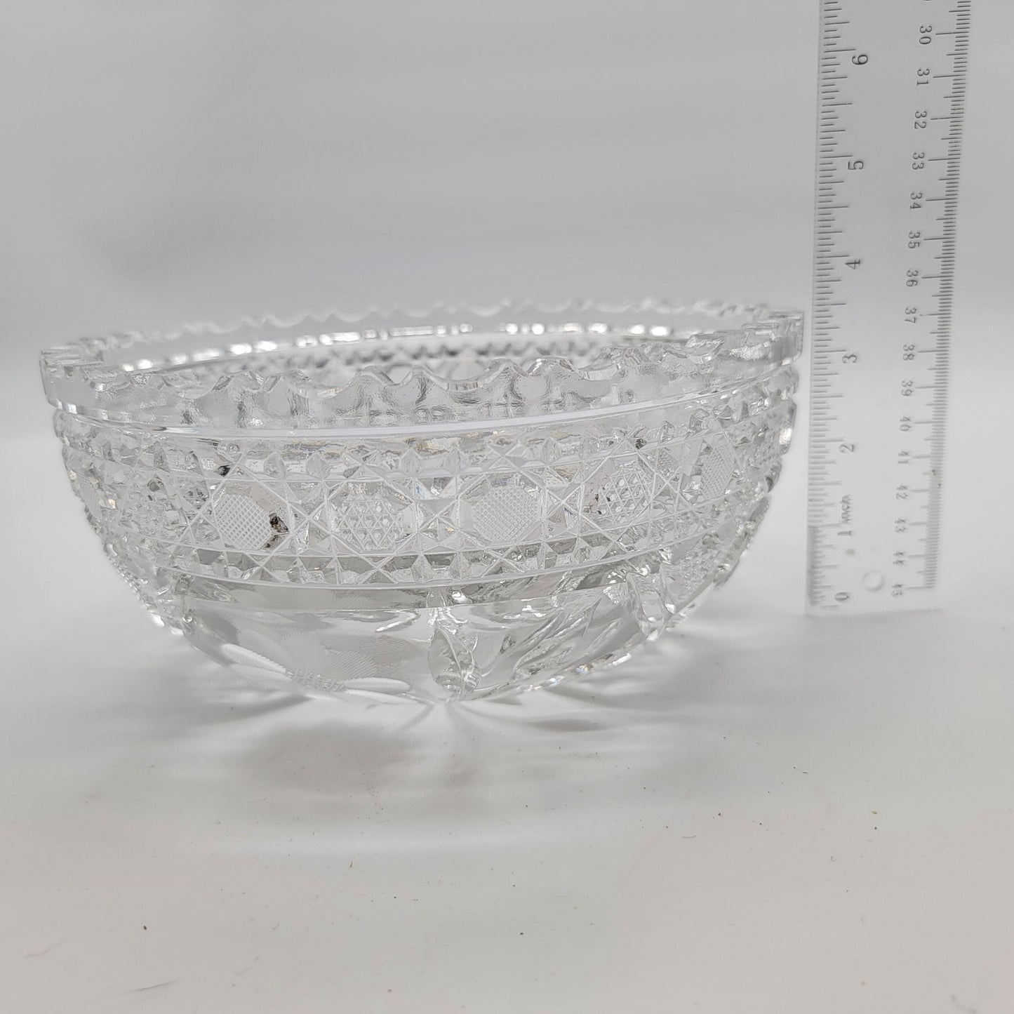 Antique American Brilliant Period McKee Innovation Brilliant Cut Glass Bowl