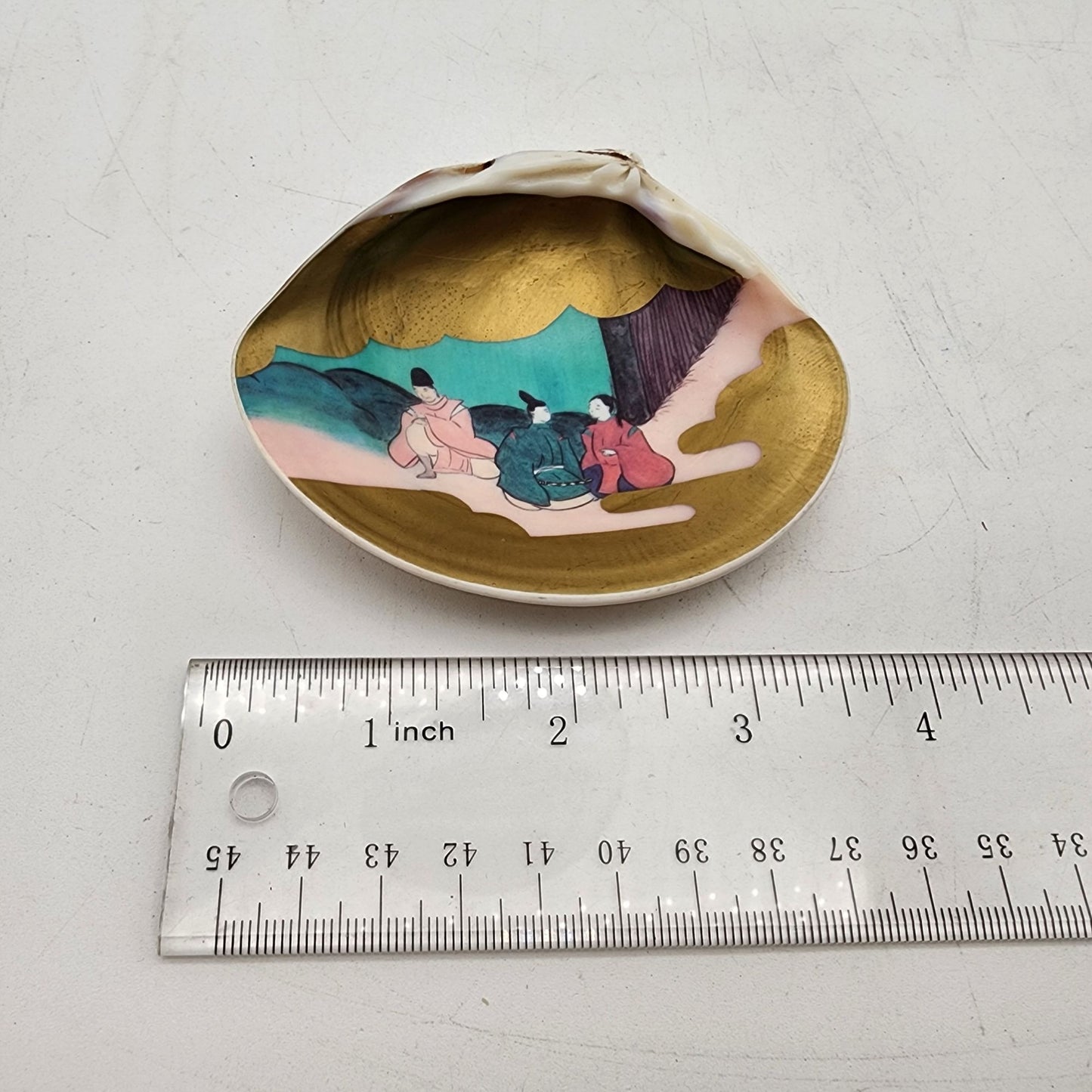 Hand-Painted Japanese Clam Shell