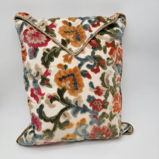Vintage Suzani Floral Tapestry Pillow With Envelope Closure