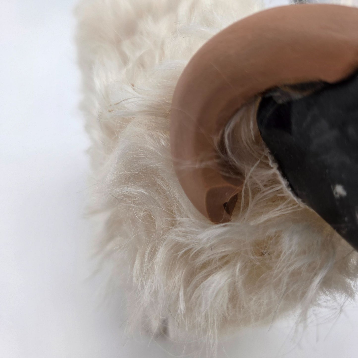 Meier Germany Real Wool Scottish Black Face Ram Sheep Sculpture