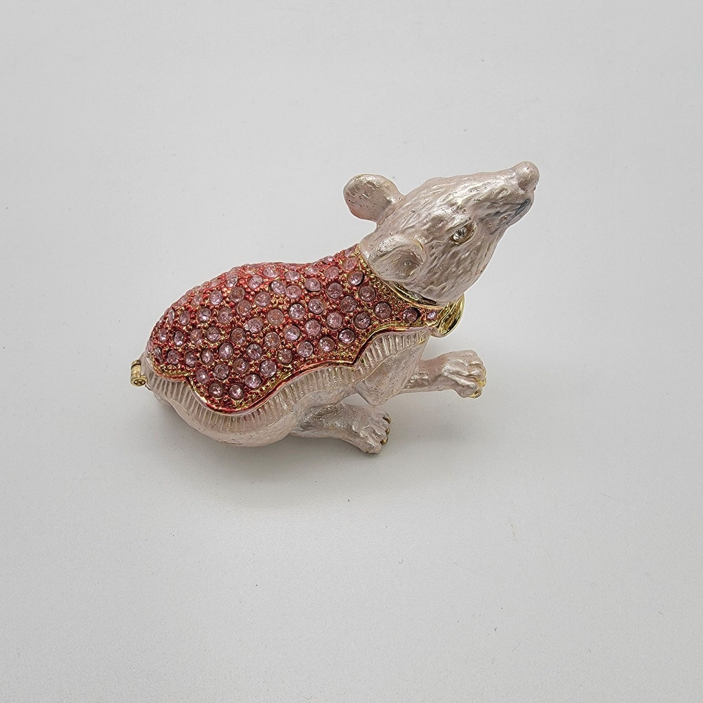 Object D Art Samantha The Mouse Trinket Box With Pink Rhinestones