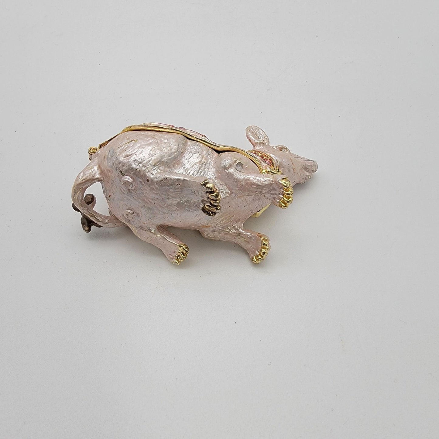Object D Art Samantha The Mouse Trinket Box With Pink Rhinestones