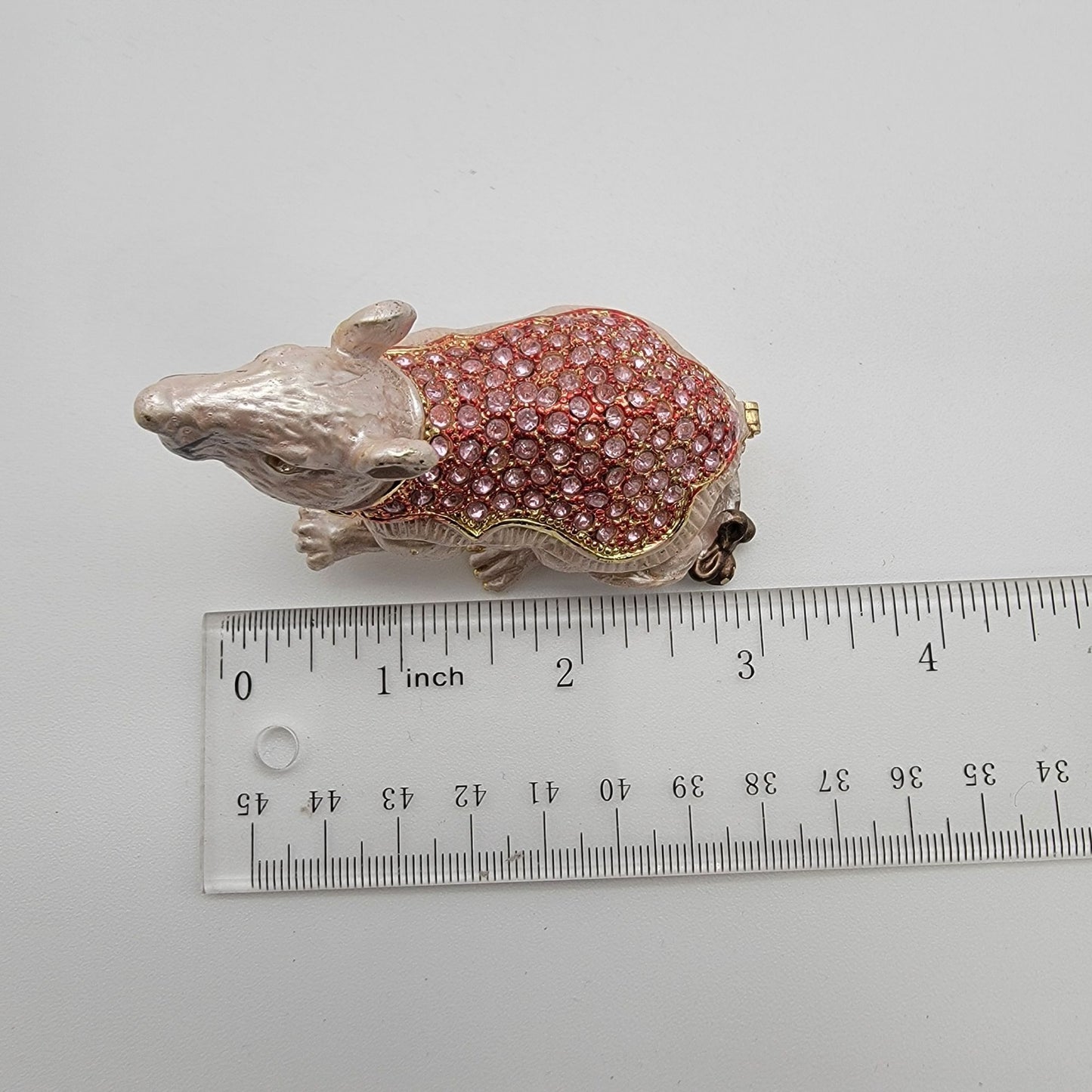 Object D Art Samantha The Mouse Trinket Box With Pink Rhinestones