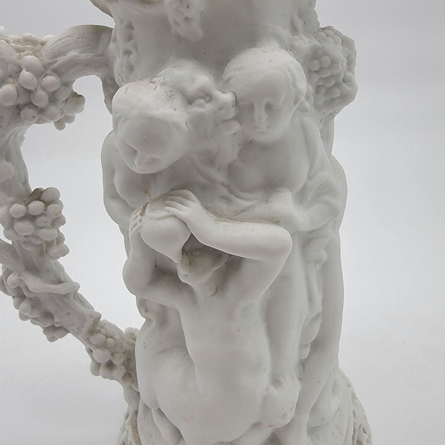 Antique 19th Century French JOUHANNAUD DUBOIS Bacchanal Parian Ware Pitcher