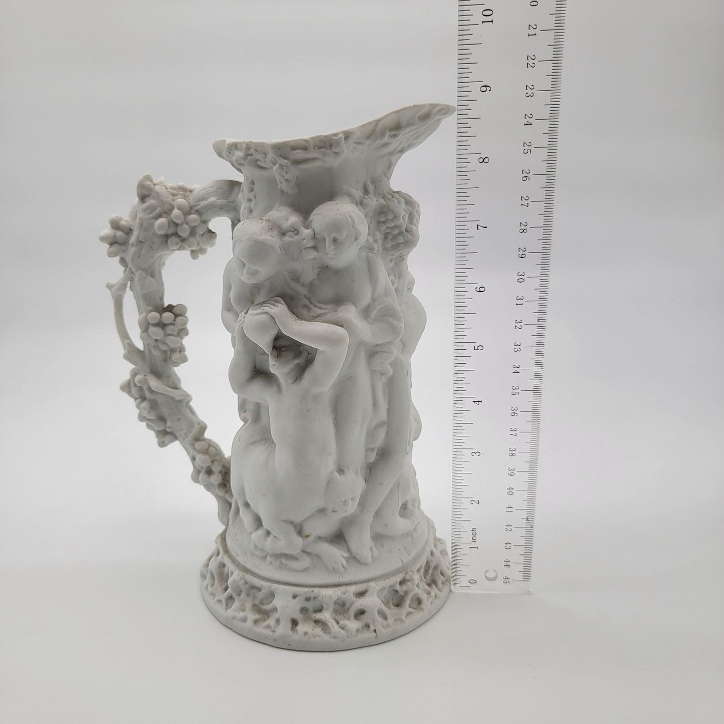 Antique 19th Century French JOUHANNAUD DUBOIS Bacchanal Parian Ware Pitcher