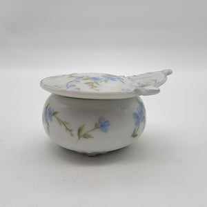 Vintage 1981 Hand-Painted Porcelain Trinket Jar Signed