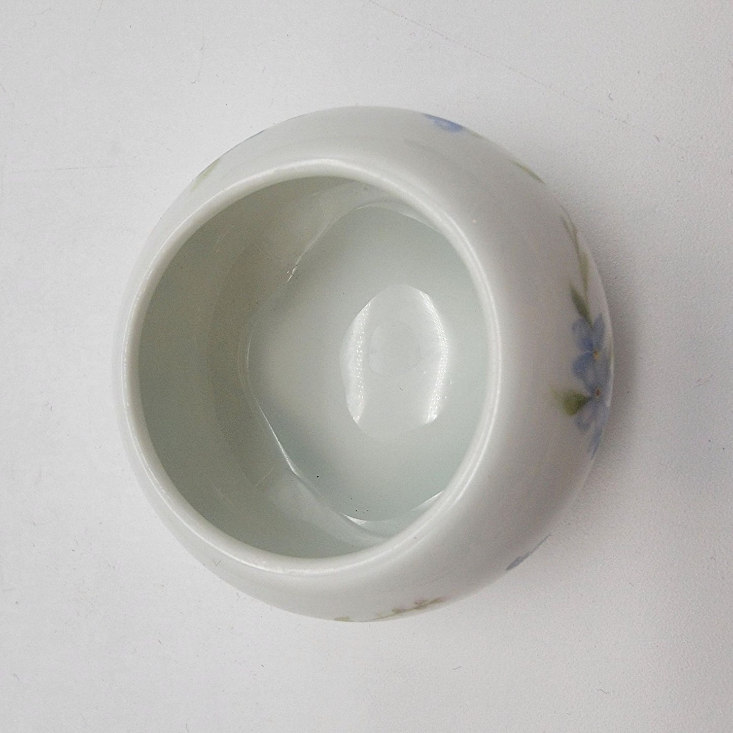 Vintage 1981 Hand-Painted Porcelain Trinket Jar Signed