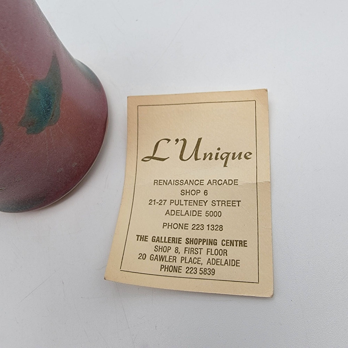 Vintage Jill Kealley Australian L'Unique Pottery Vase