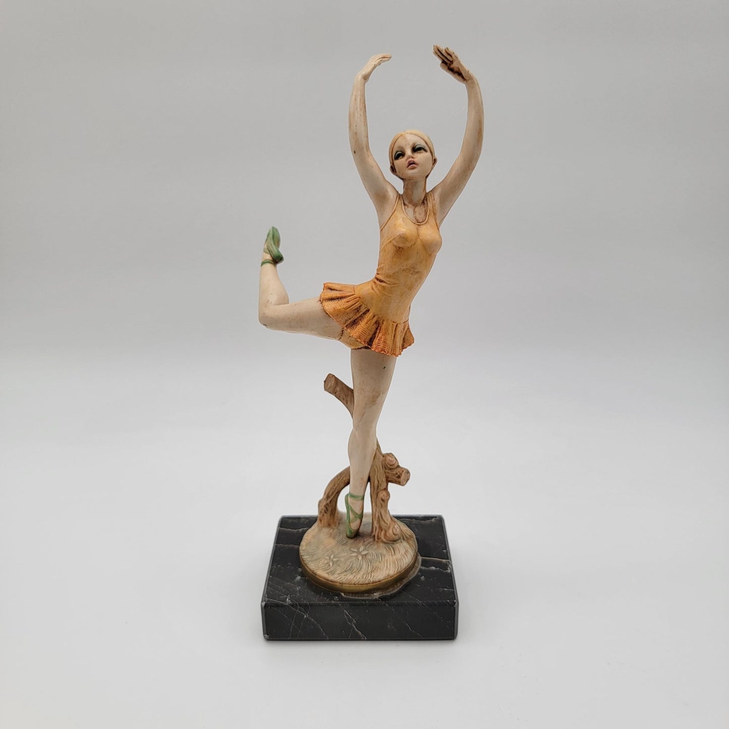 Vintage 1950's Simonelli Italian Ballerina On Carrara Marble Base