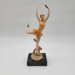 Vintage 1950's Simonelli Italian Ballerina On Carrara Marble Base