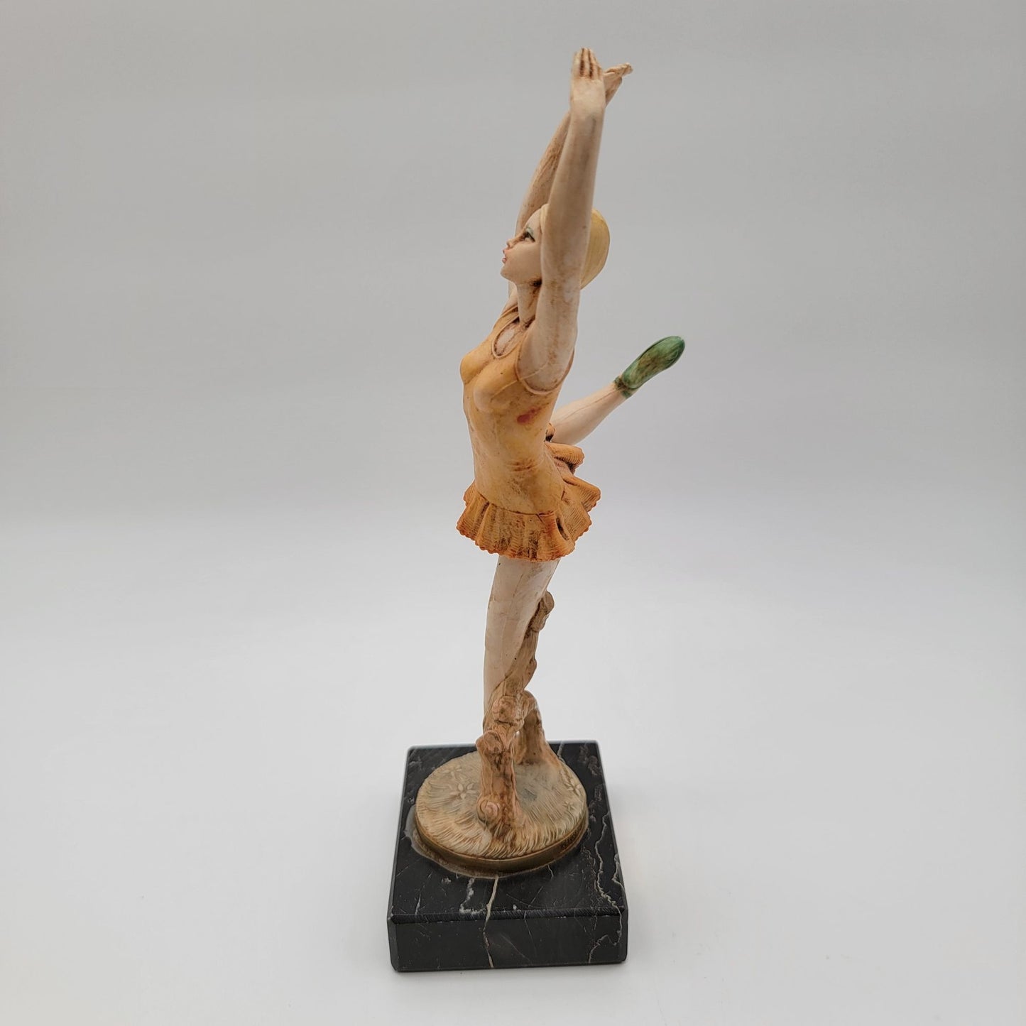 Vintage 1950's Simonelli Italian Ballerina On Carrara Marble Base