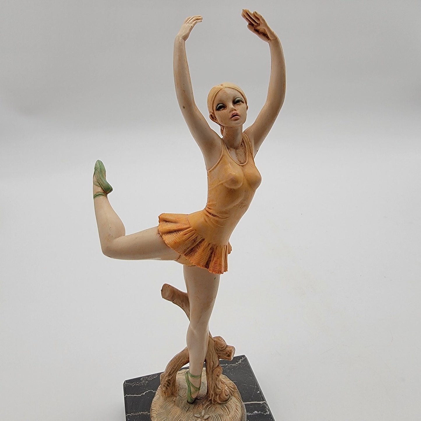 Vintage 1950's Simonelli Italian Ballerina On Carrara Marble Base
