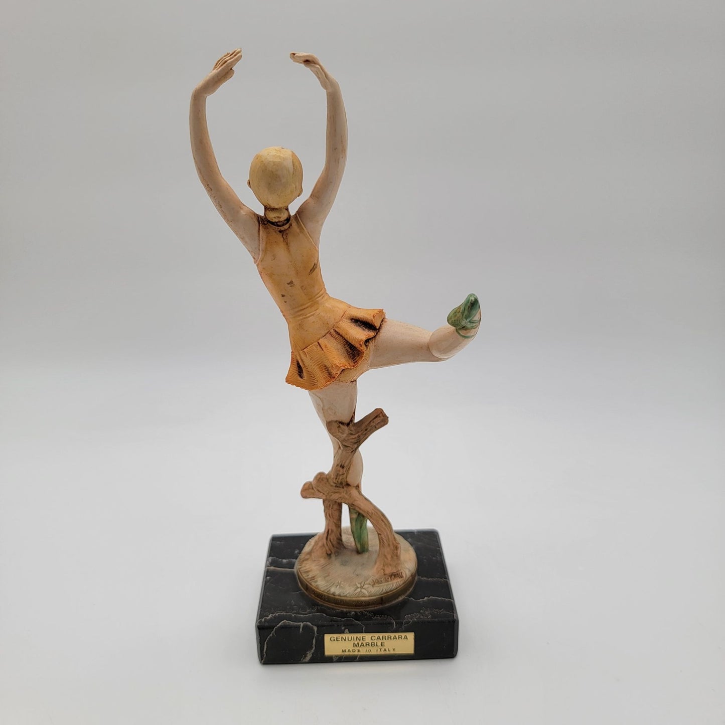 Vintage 1950's Simonelli Italian Ballerina On Carrara Marble Base