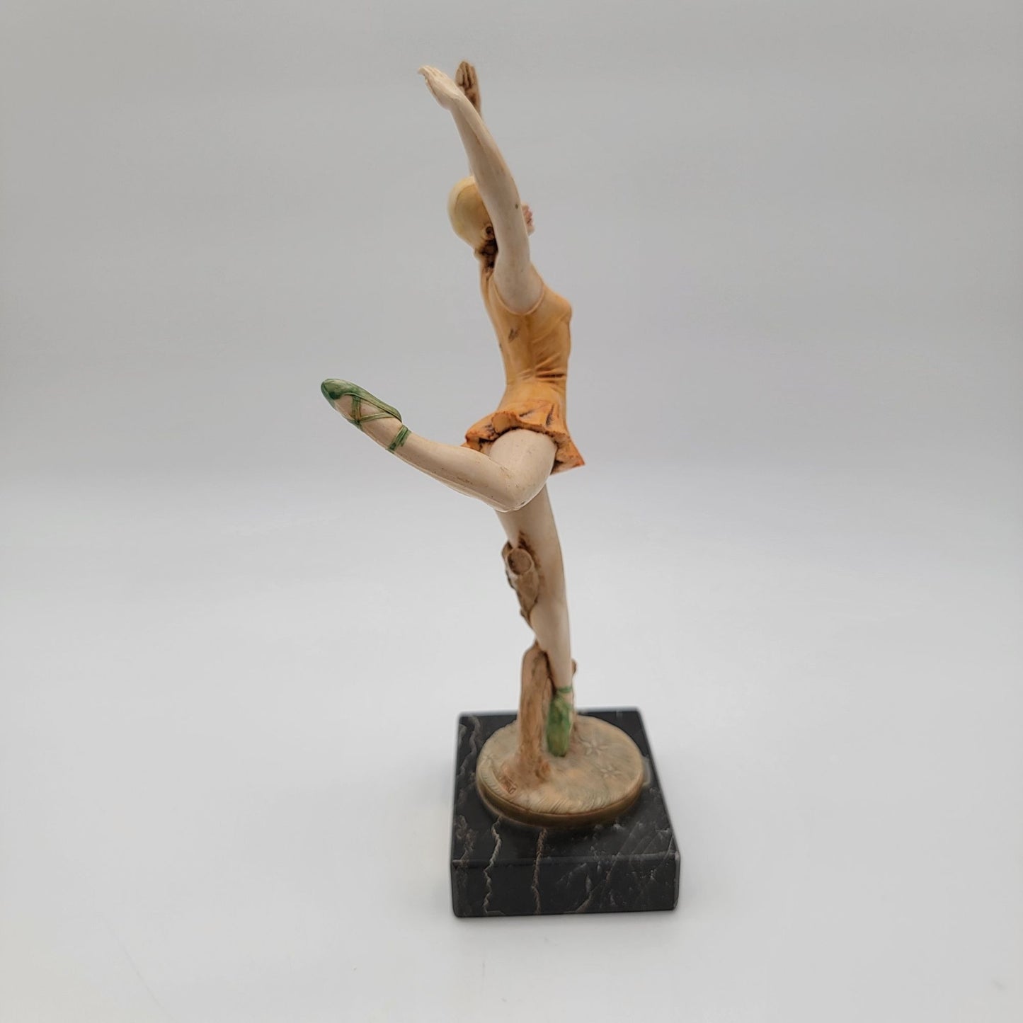 Vintage 1950's Simonelli Italian Ballerina On Carrara Marble Base
