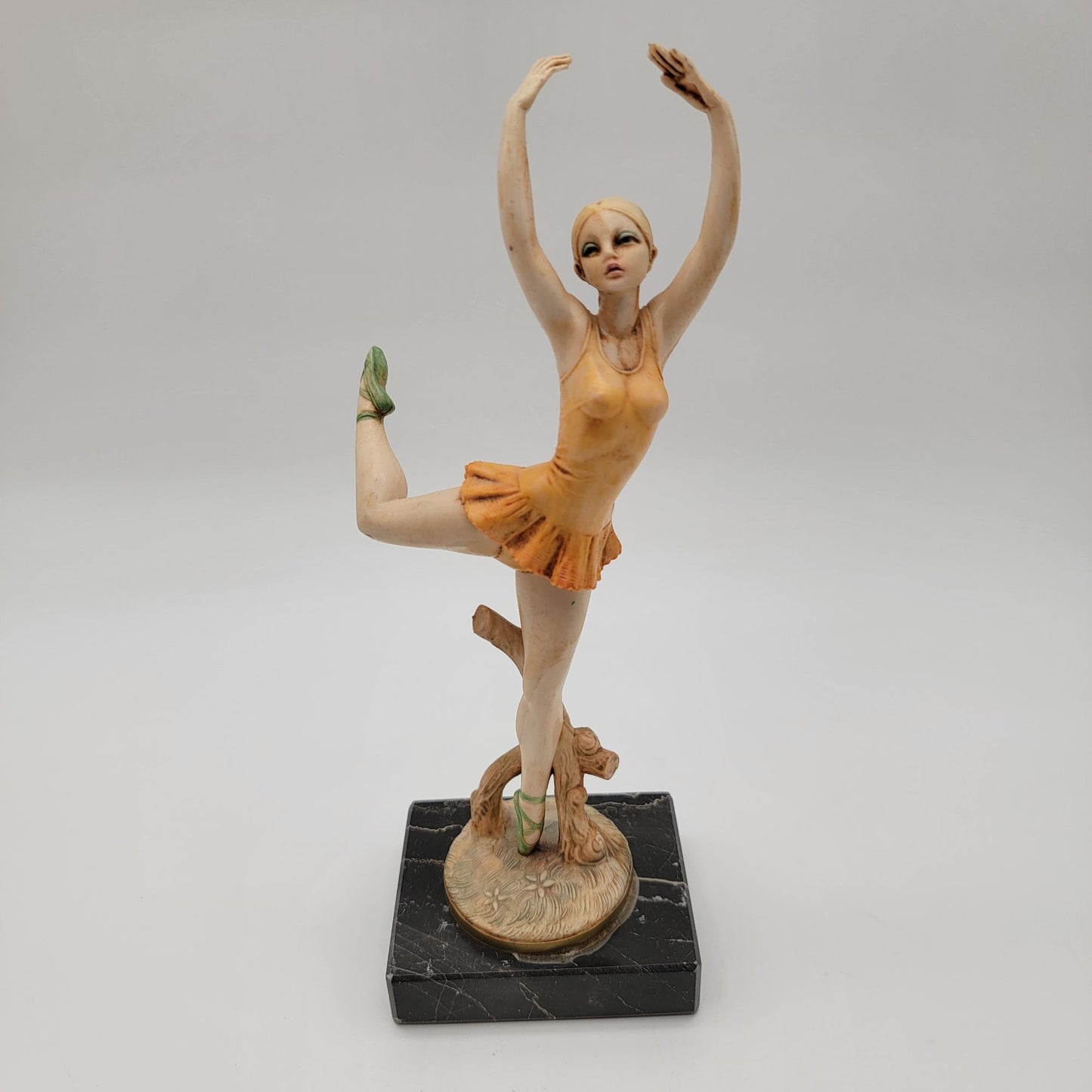 Vintage 1950's Simonelli Italian Ballerina On Carrara Marble Base