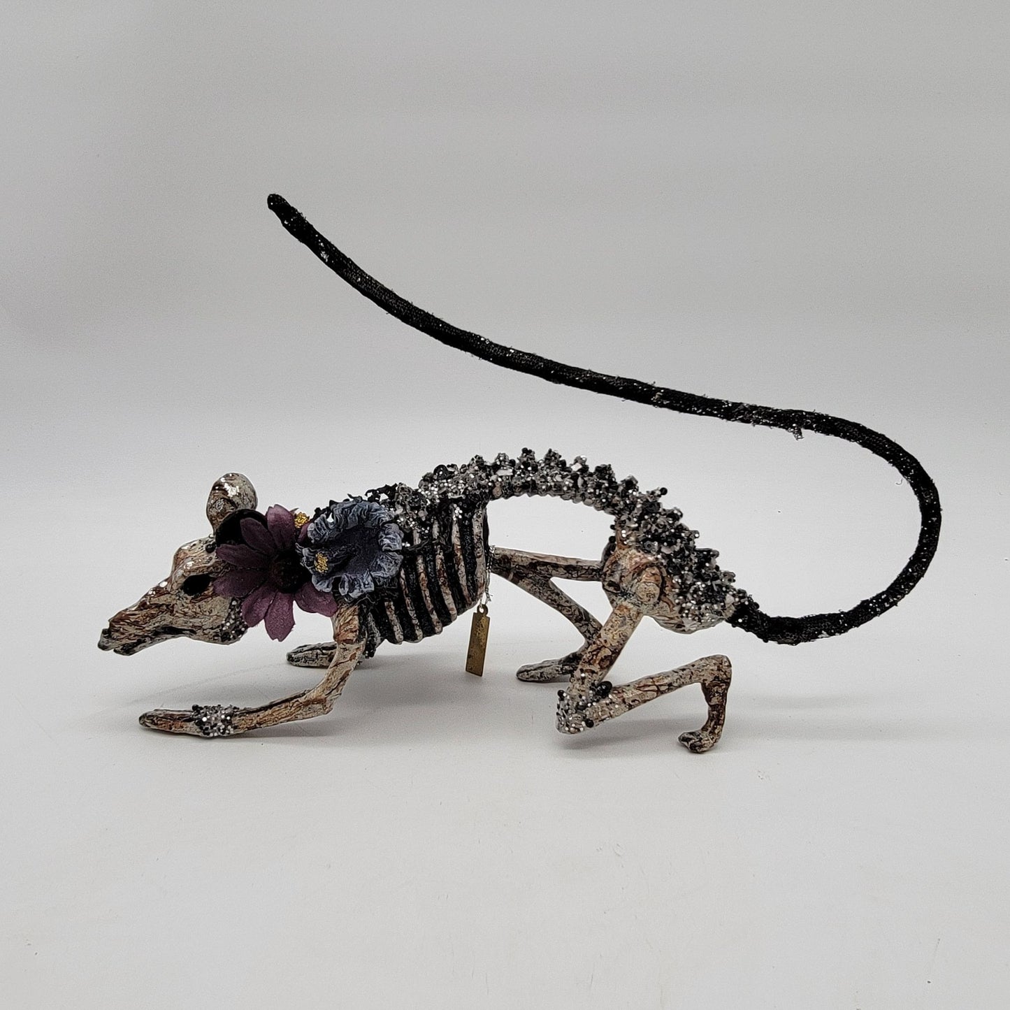 Katherines Collection Jeweled Skeleton Rat Figurine