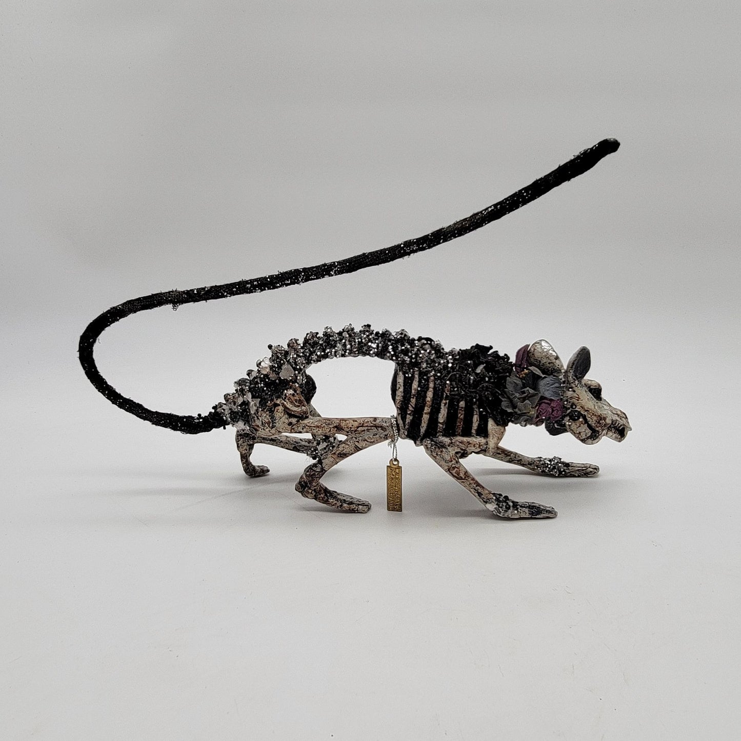 Katherines Collection Jeweled Skeleton Rat Figurine