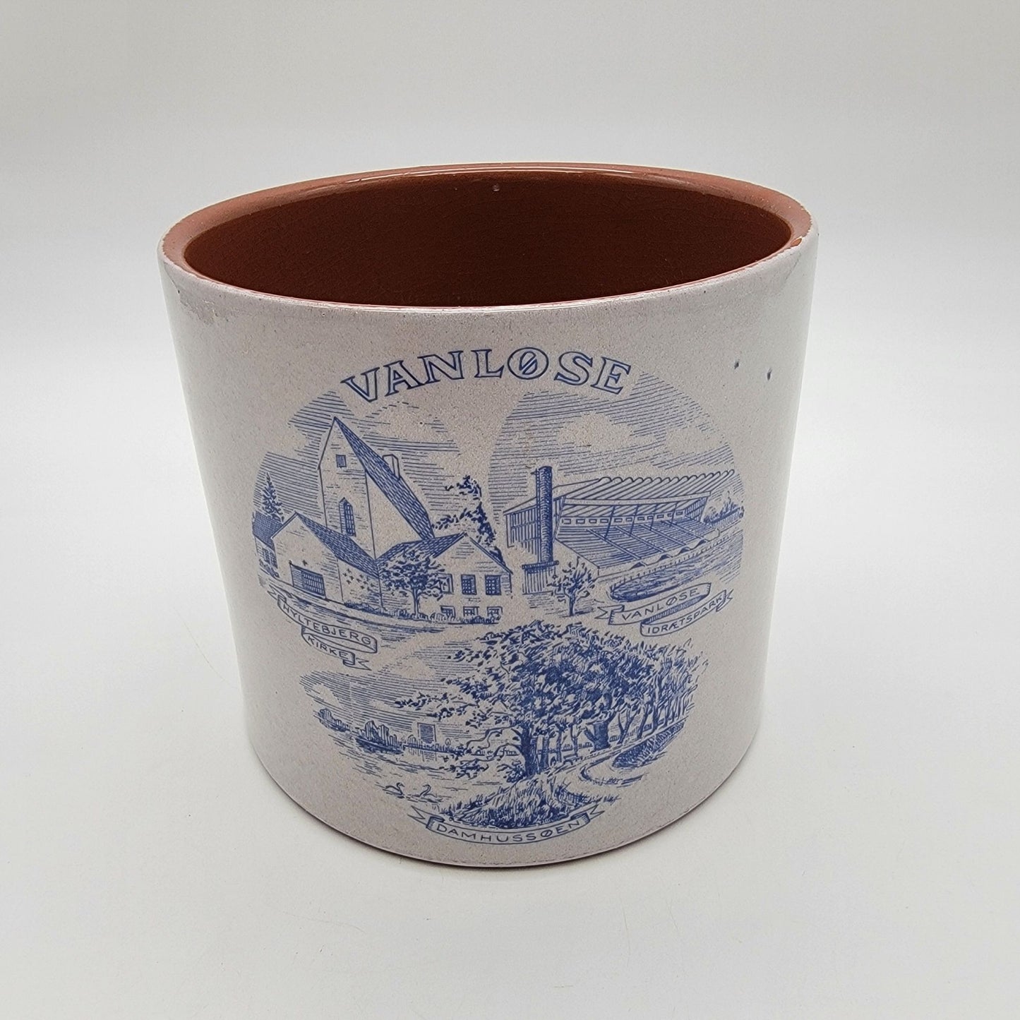 W Germany Inges Blomster Vanlose Pottery Crock Planter