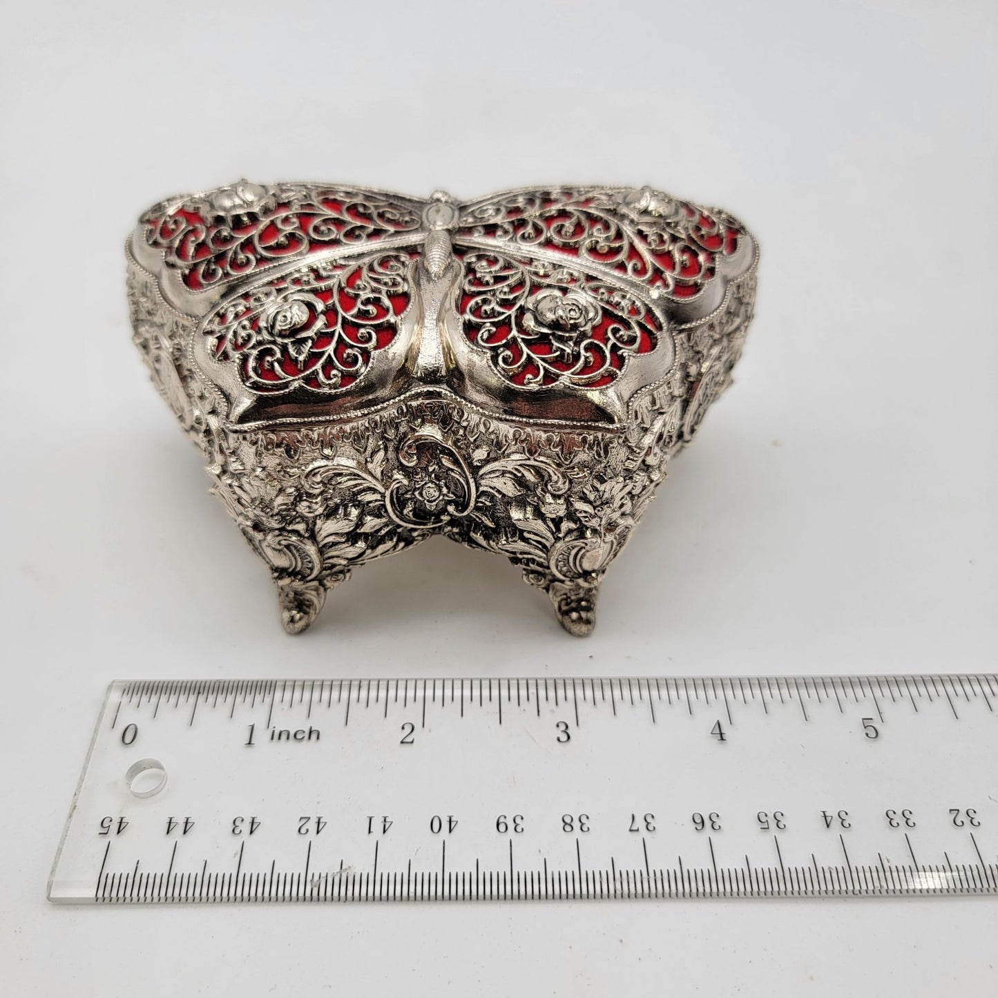 Ornate Butterfly Musical Trinket Box