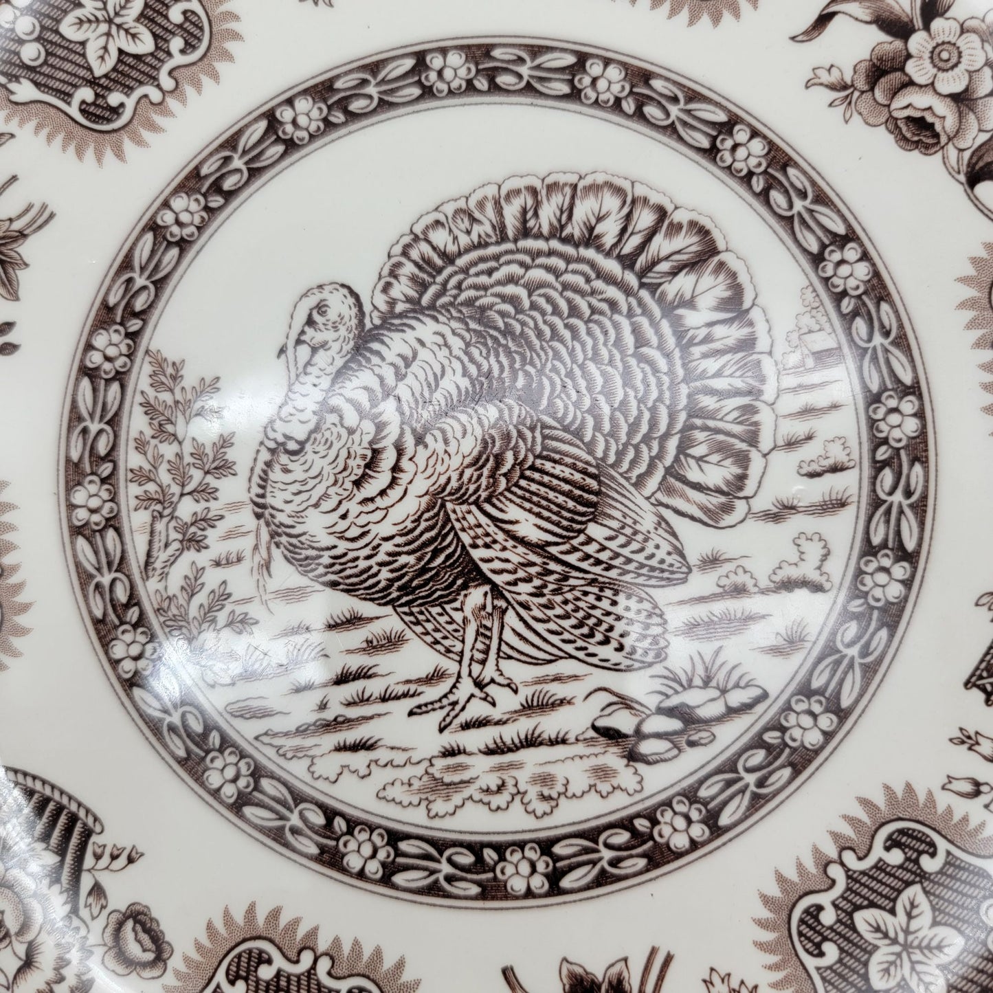 Spode England Turkey Festival Brown Plate  S3536 A5