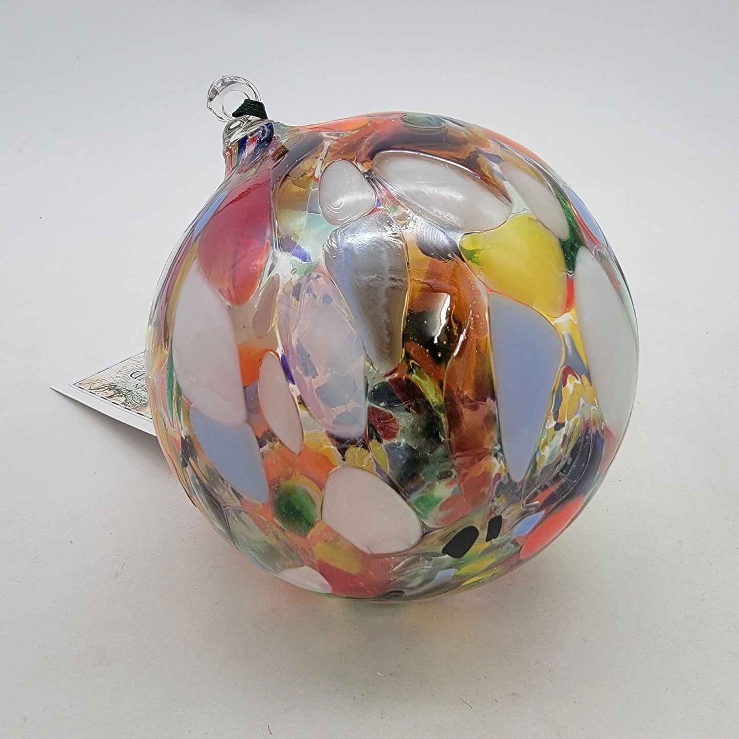 Handcrafted Polish Art Glass Ornament Multicolor