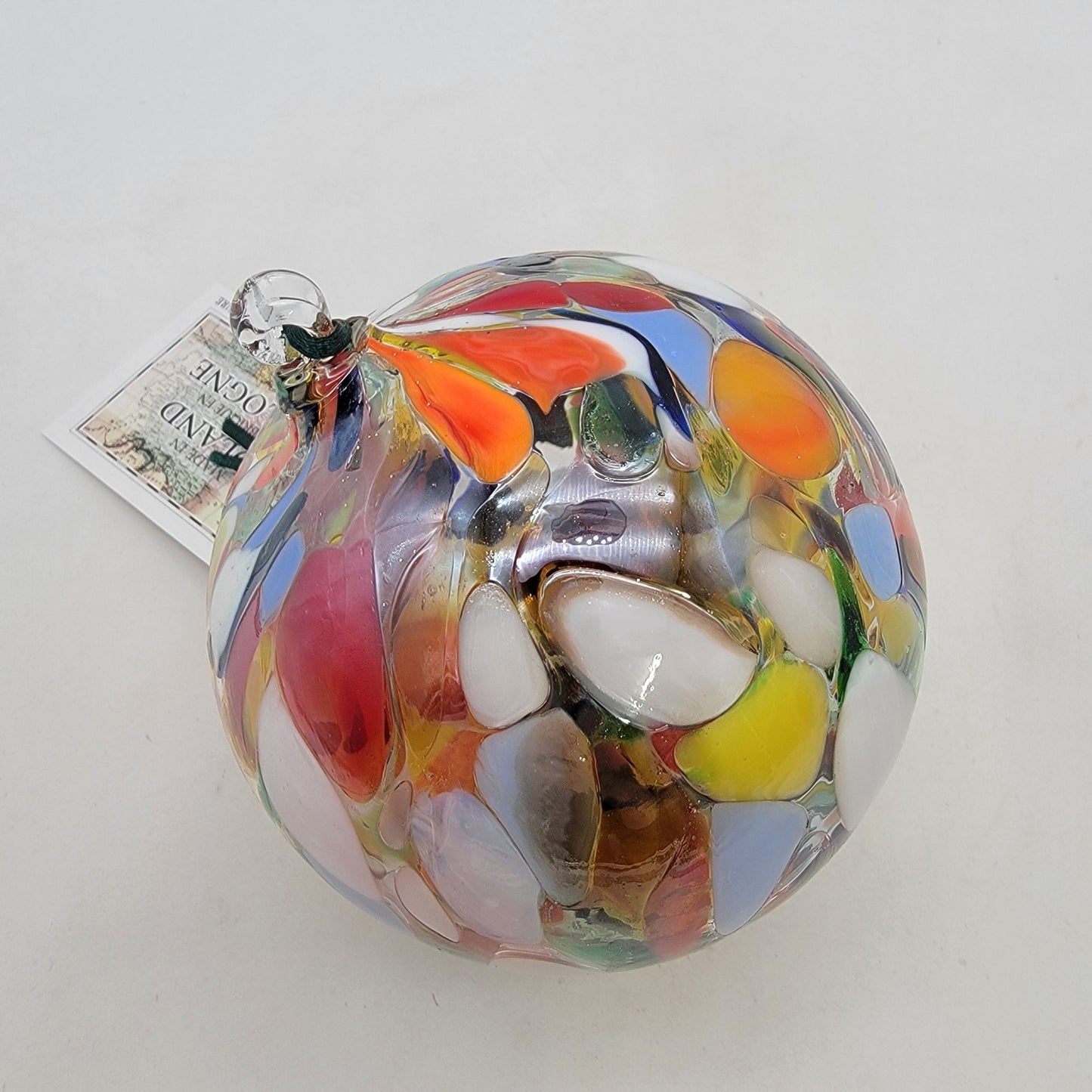Handcrafted Polish Art Glass Ornament Multicolor
