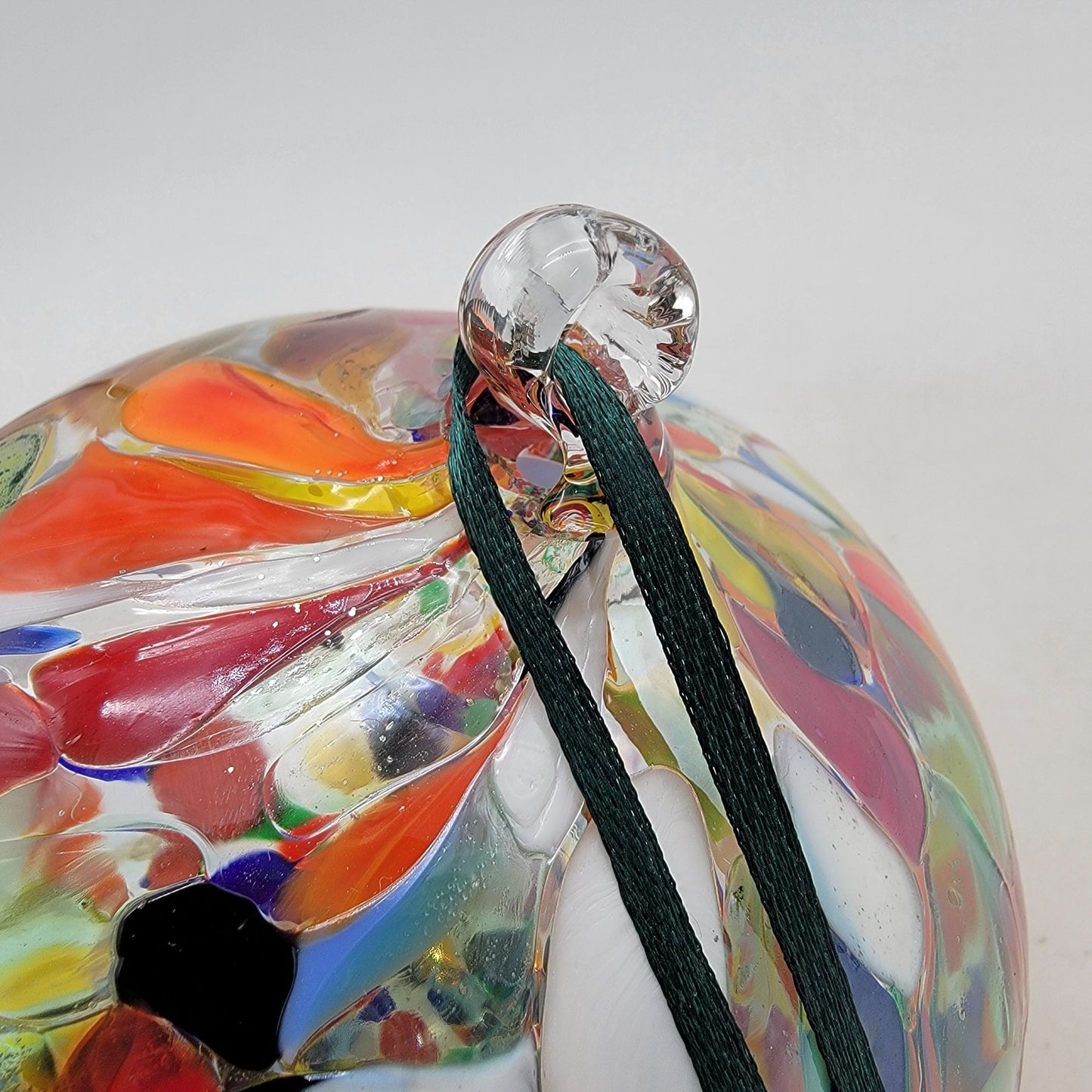 Handcrafted Polish Art Glass Ornament Multicolor