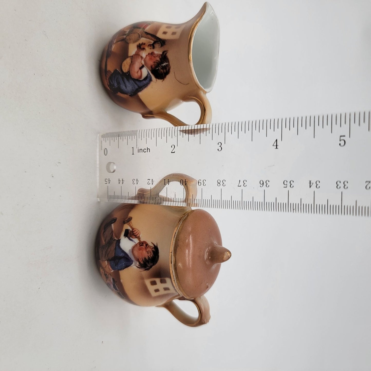 Vintage Hand Painted Small Porcelain Tea Set Nursery Rhymes?