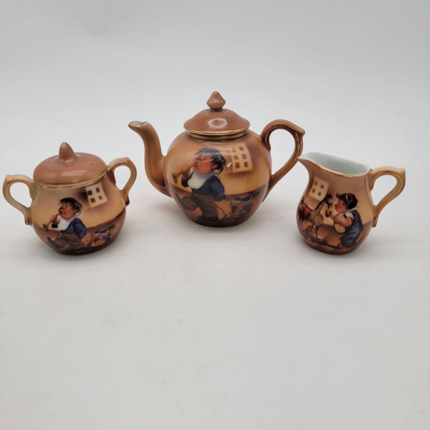 Vintage Hand Painted Small Porcelain Tea Set Nursery Rhymes?
