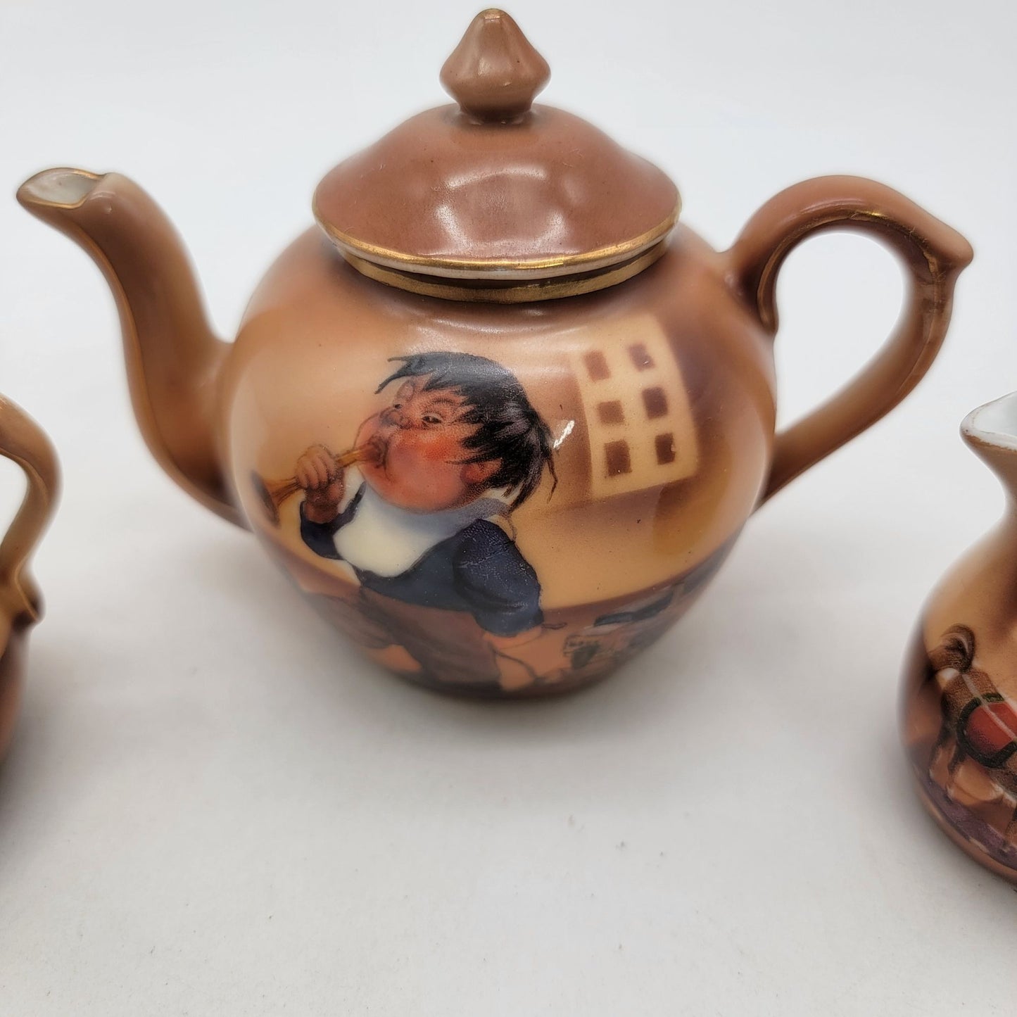 Vintage Hand Painted Small Porcelain Tea Set Nursery Rhymes?
