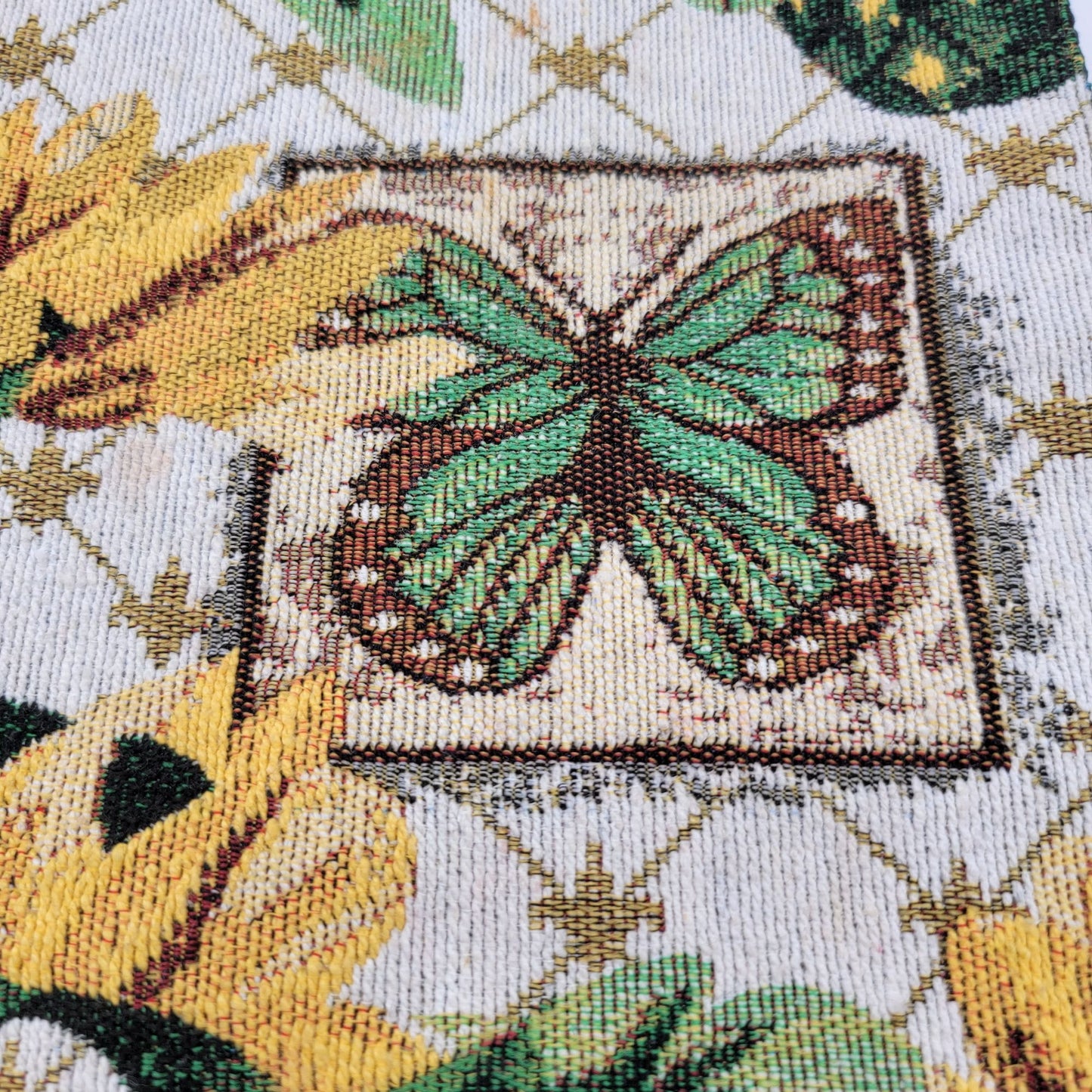 Floral Sunflower & Butterfly Tapestry Placemats Set Of 2