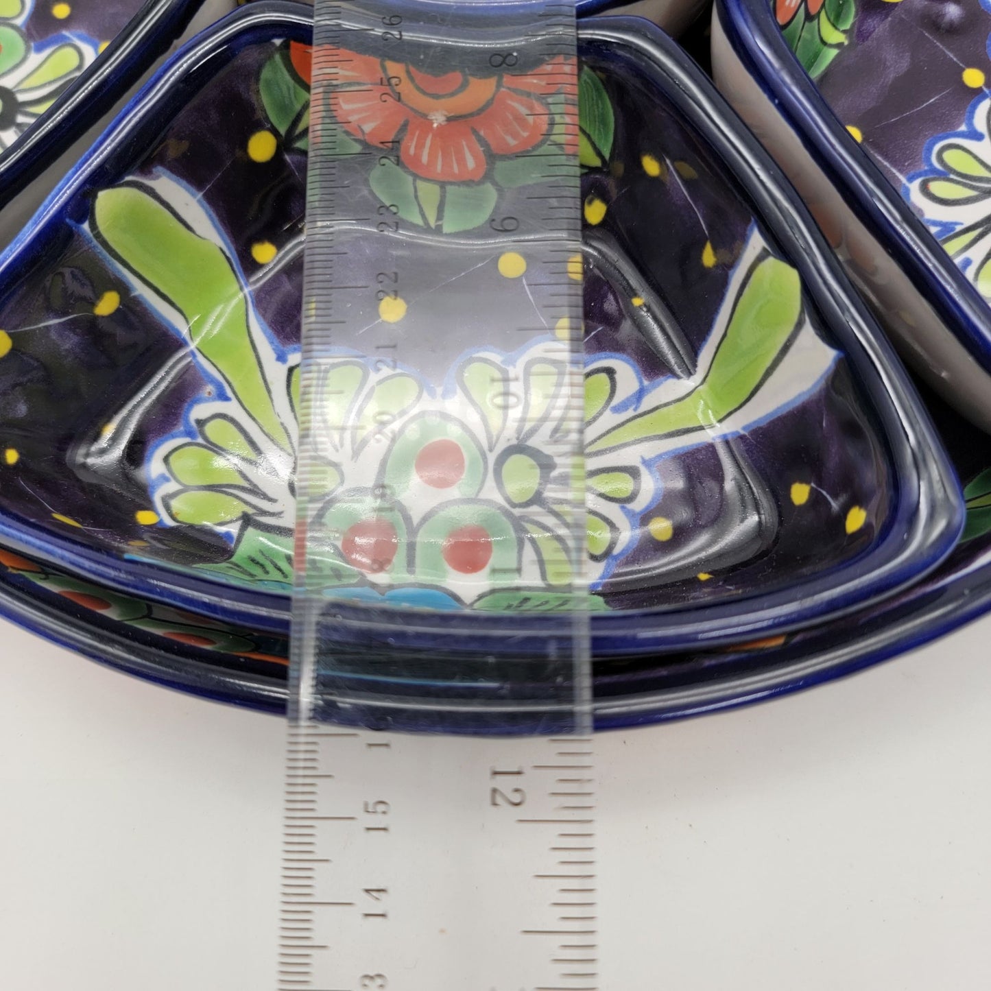 Talavera Mexico Pottery Hand-Painted Serving Tray Set