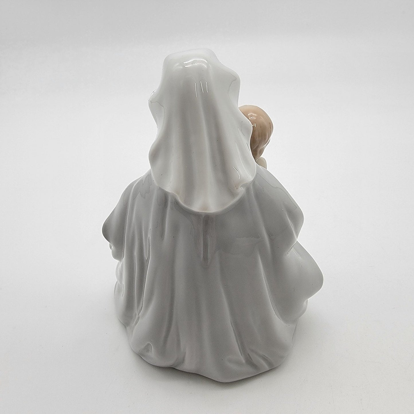 Vintage Roman Japan Porcelain Madonna & Child Music Box Plays Amazing Grace
