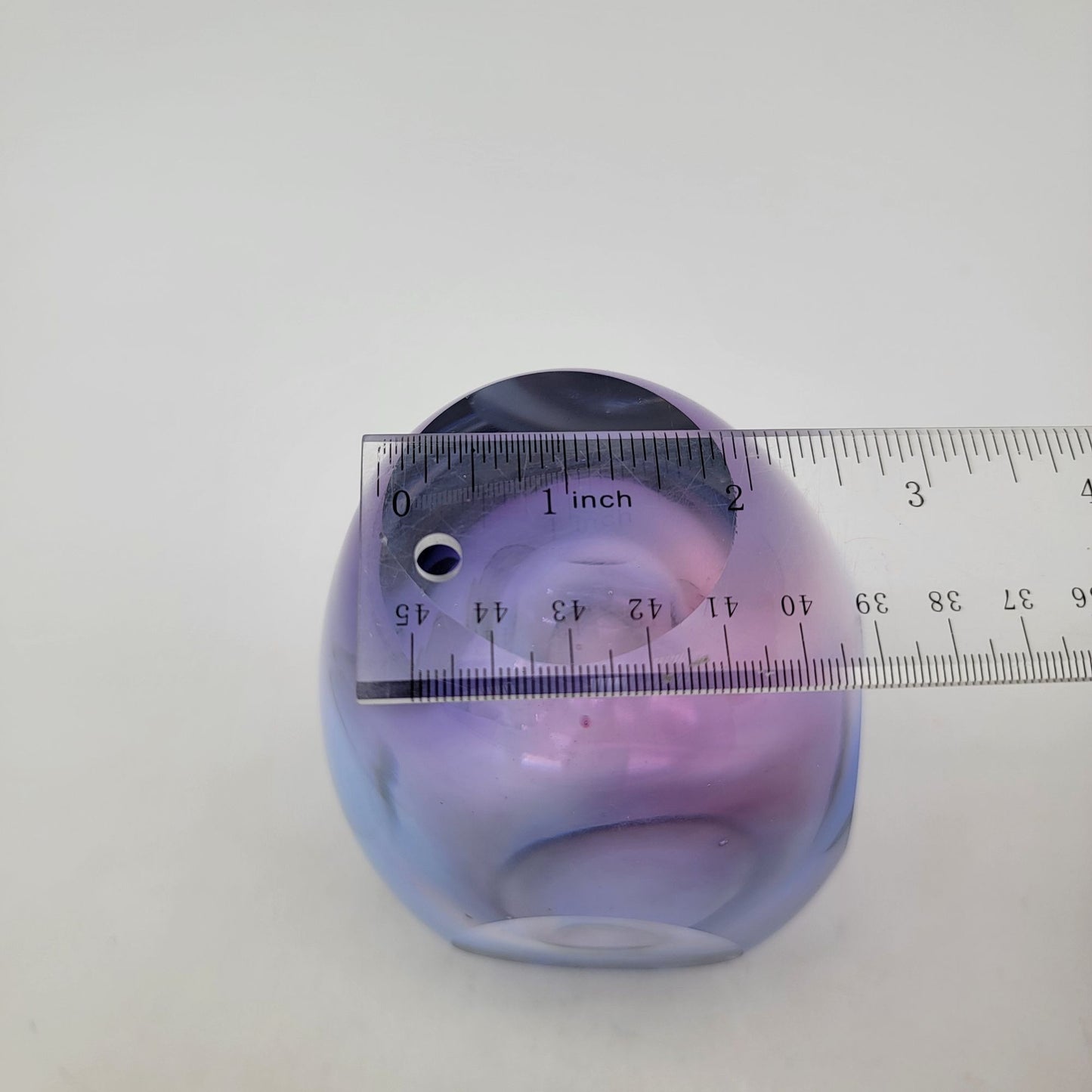 Flavio Poli Seguso Murano Sommerso Faceted Art Glass Vase Purple & Pink - As Found