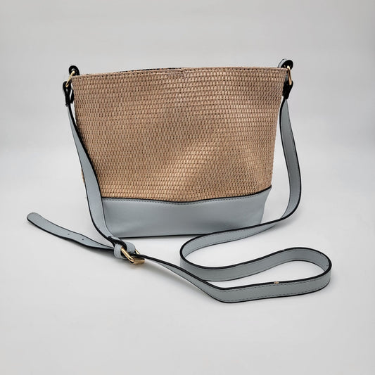 Izzy & Ali Vegan Leather Wicker Crossbody Handbag