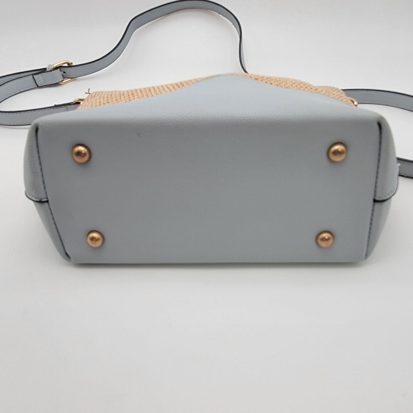 Izzy & Ali Vegan Leather Wicker Crossbody Handbag