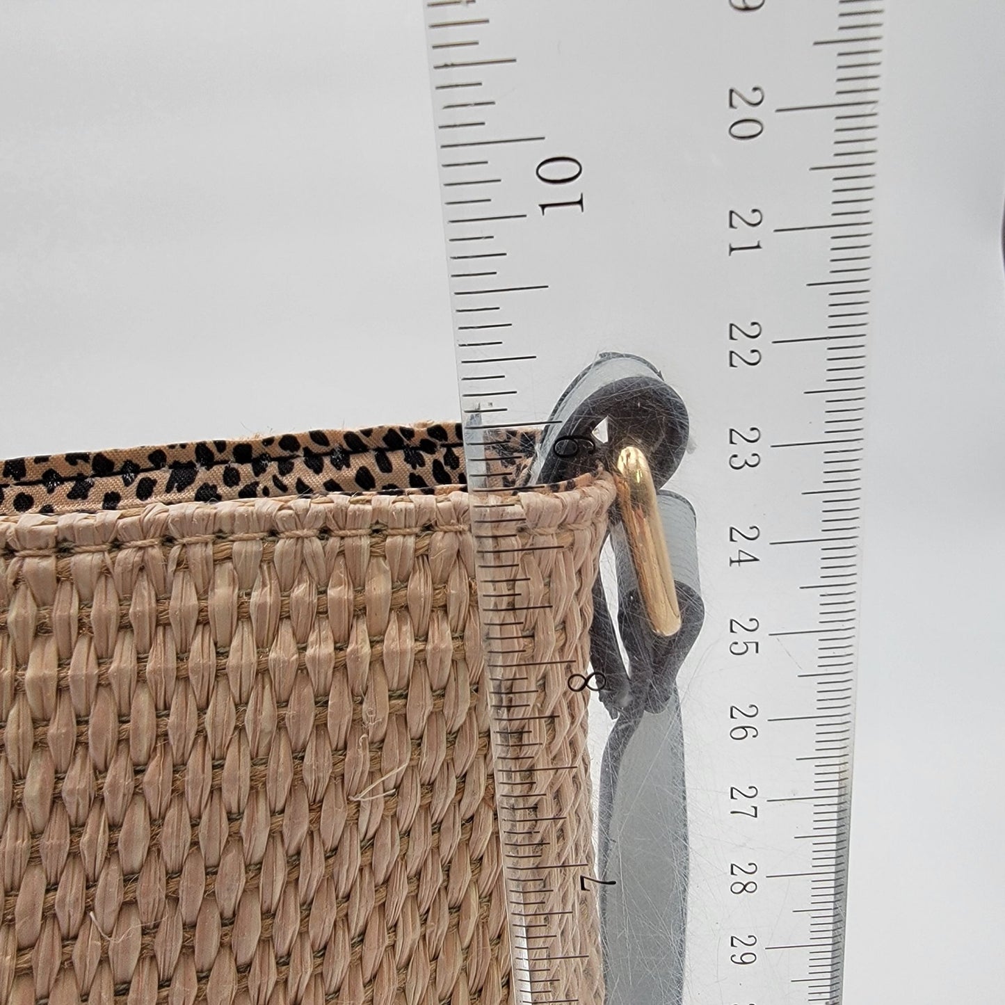 Izzy & Ali Vegan Leather Wicker Crossbody Handbag