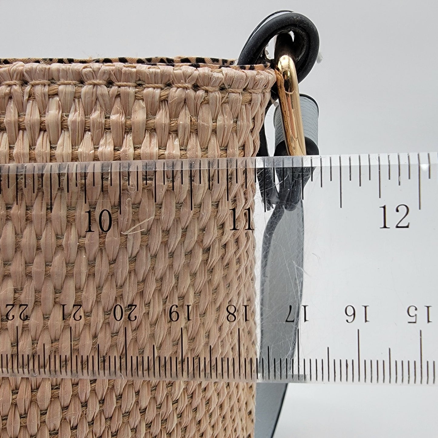 Izzy & Ali Vegan Leather Wicker Crossbody Handbag