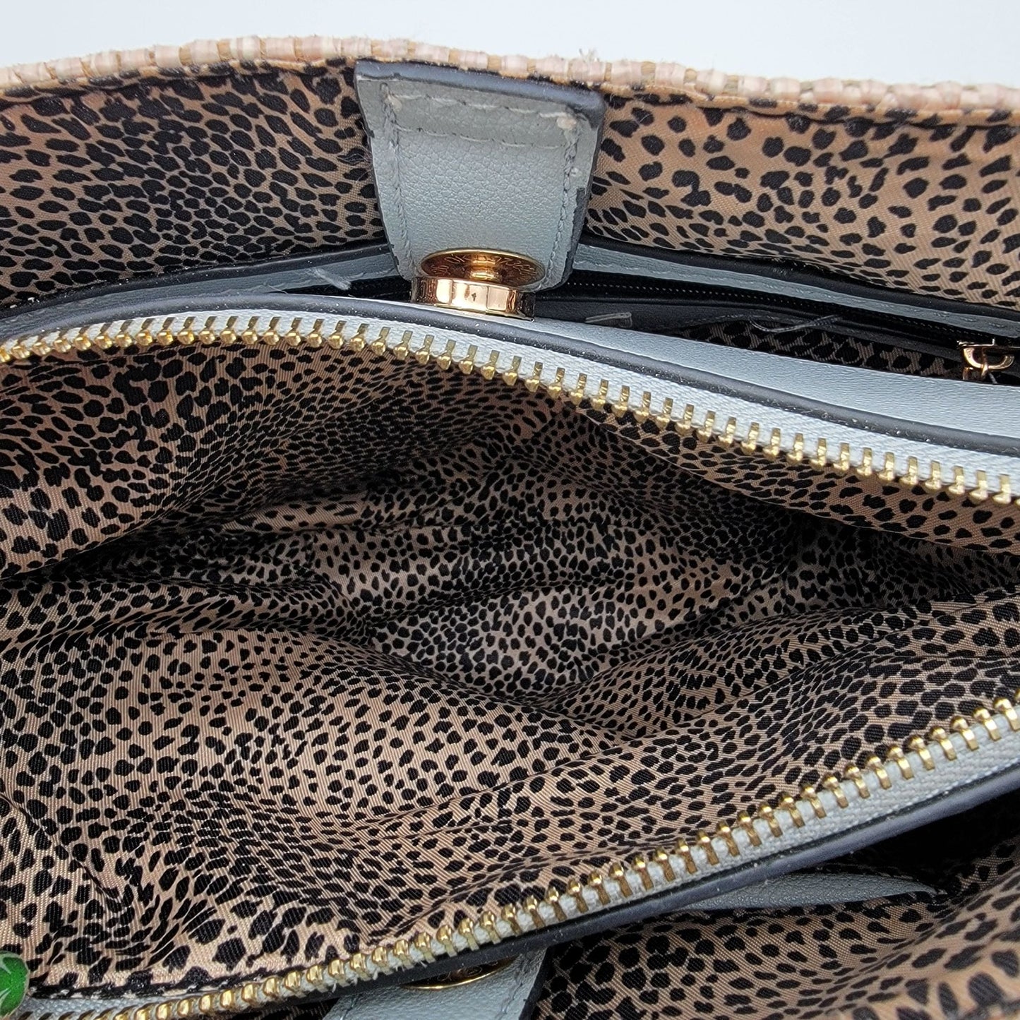 Izzy & Ali Vegan Leather Wicker Crossbody Handbag