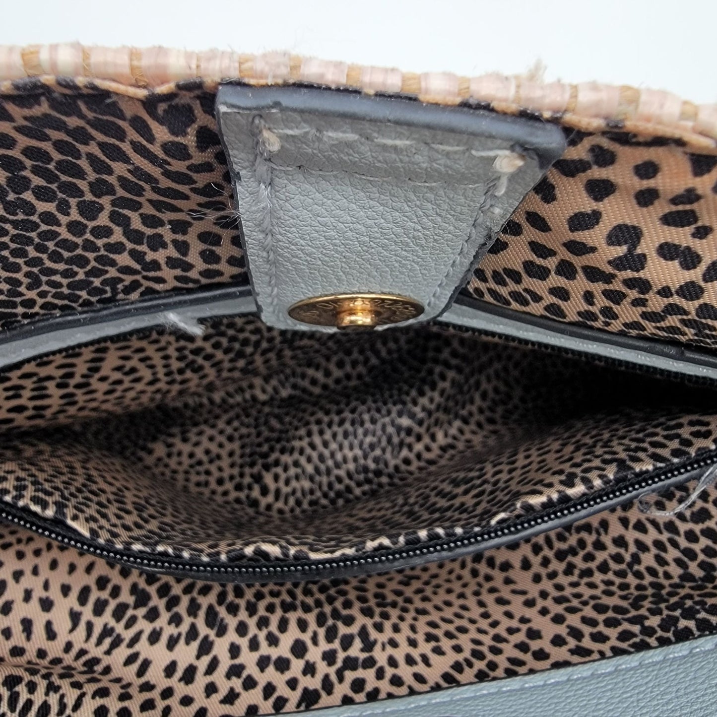 Izzy & Ali Vegan Leather Wicker Crossbody Handbag