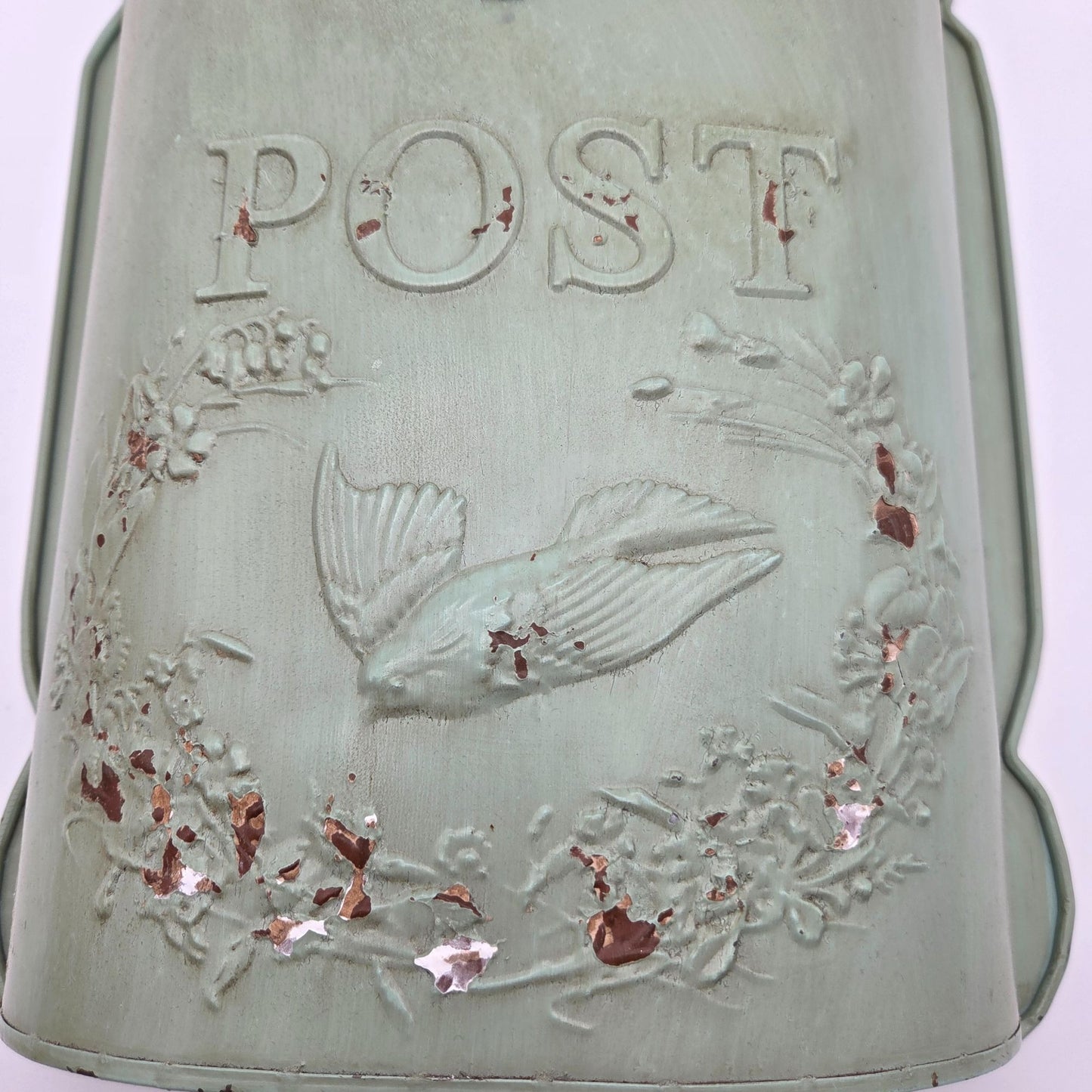 Vintage-Inspired Distressed Metal Wall-Mounted Post Mail Box