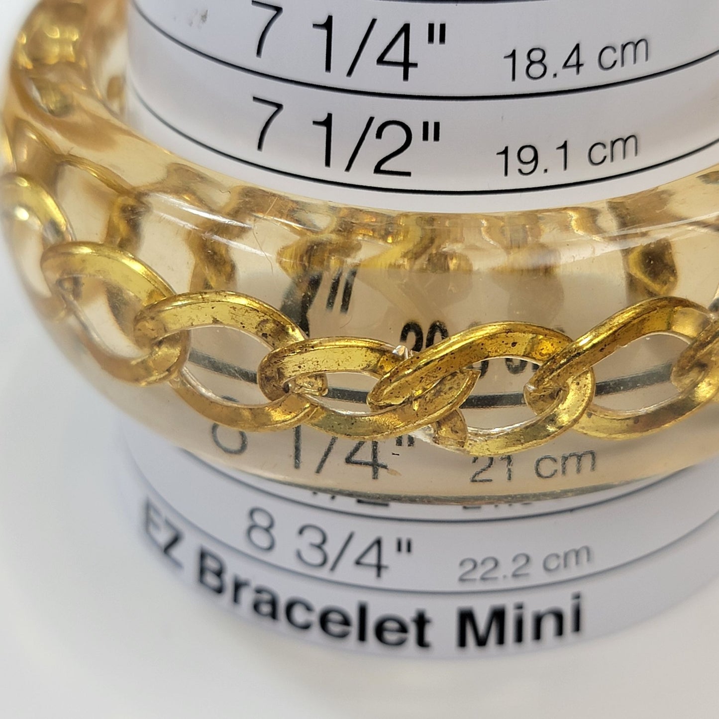 Vintage Lucite Curb Chain Bangle Bracelet