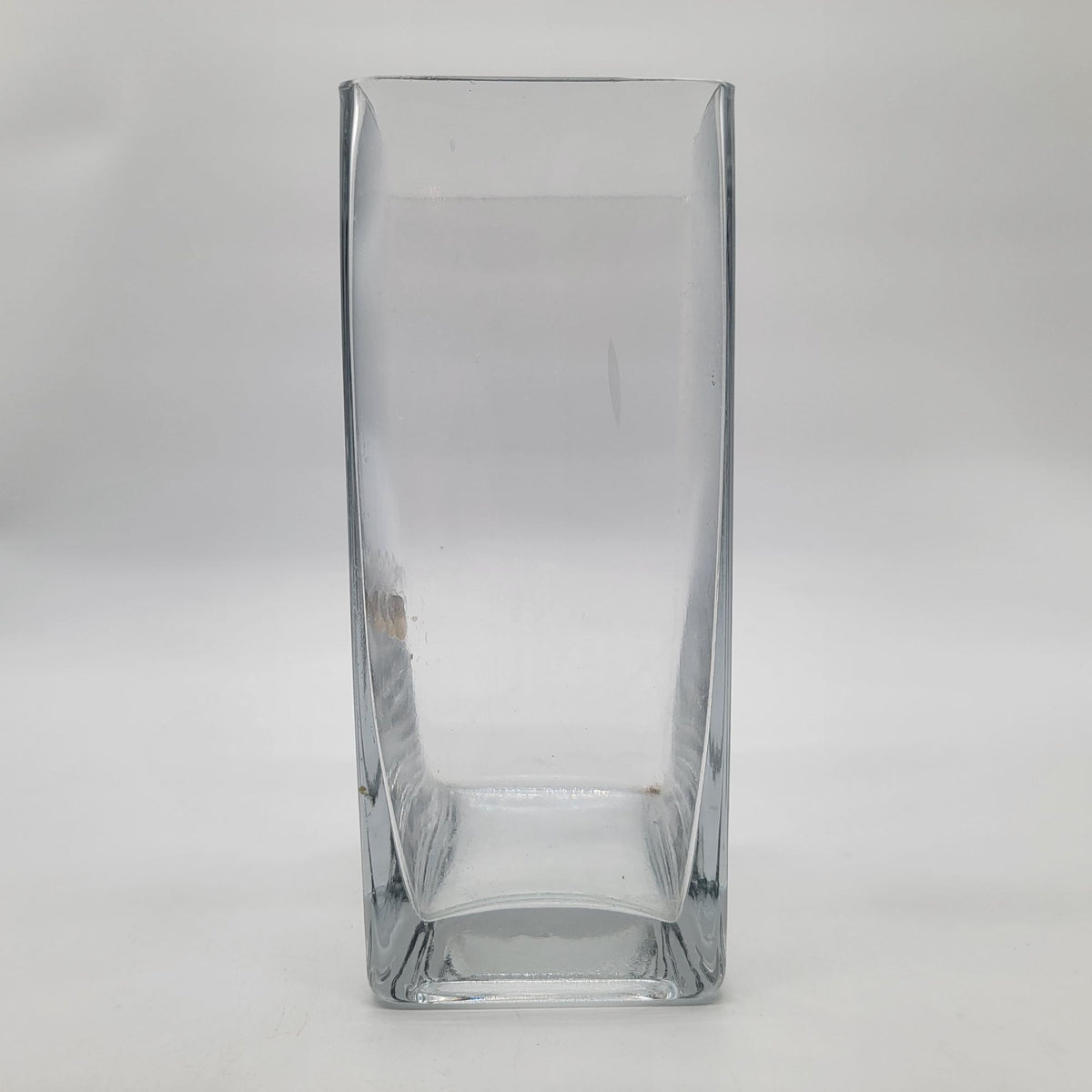 1980s Art Nouveau JJ Goddess Face Clear Glass Vase