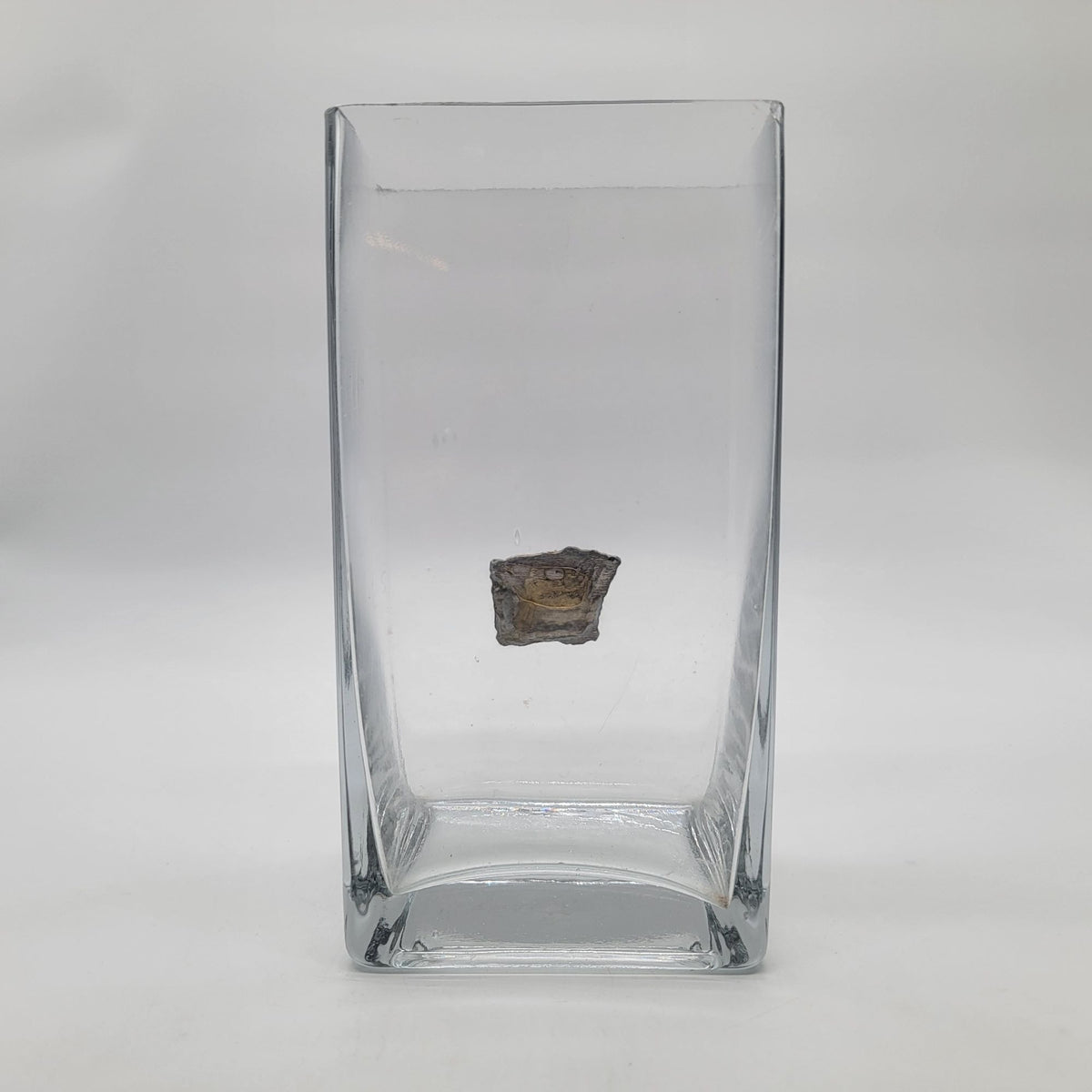 1980s Art Nouveau JJ Goddess Face Clear Glass Vase