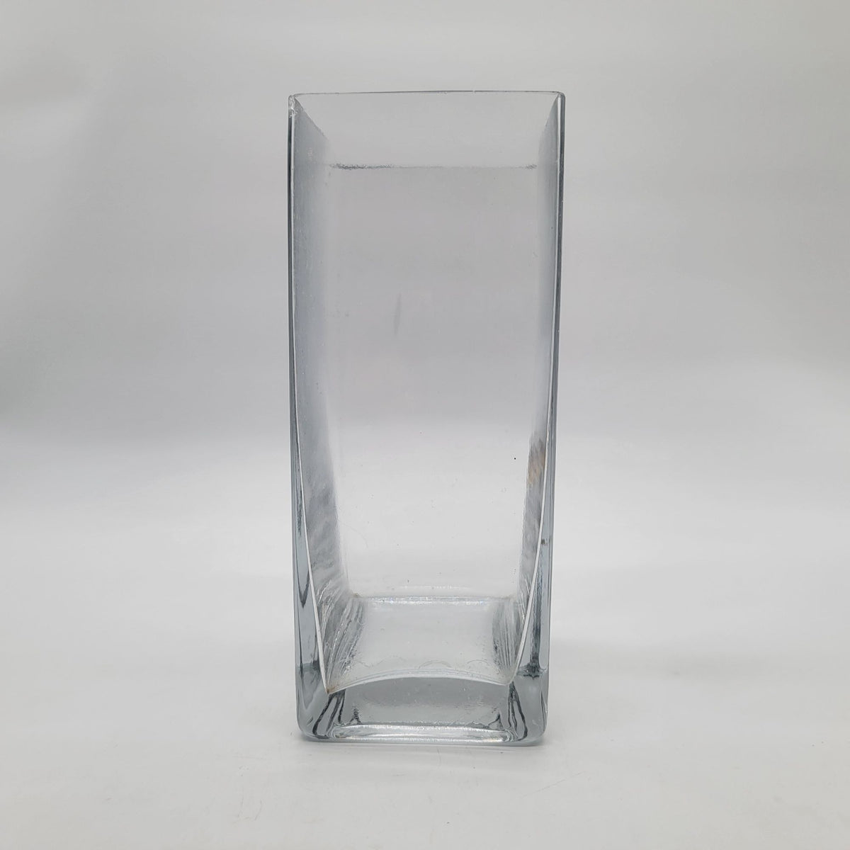 1980s Art Nouveau JJ Goddess Face Clear Glass Vase